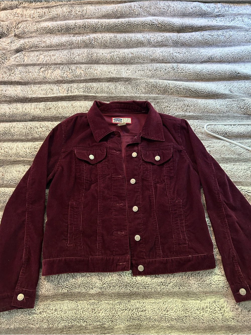 Old Navy Burgundy Corduroy Jean Jacket